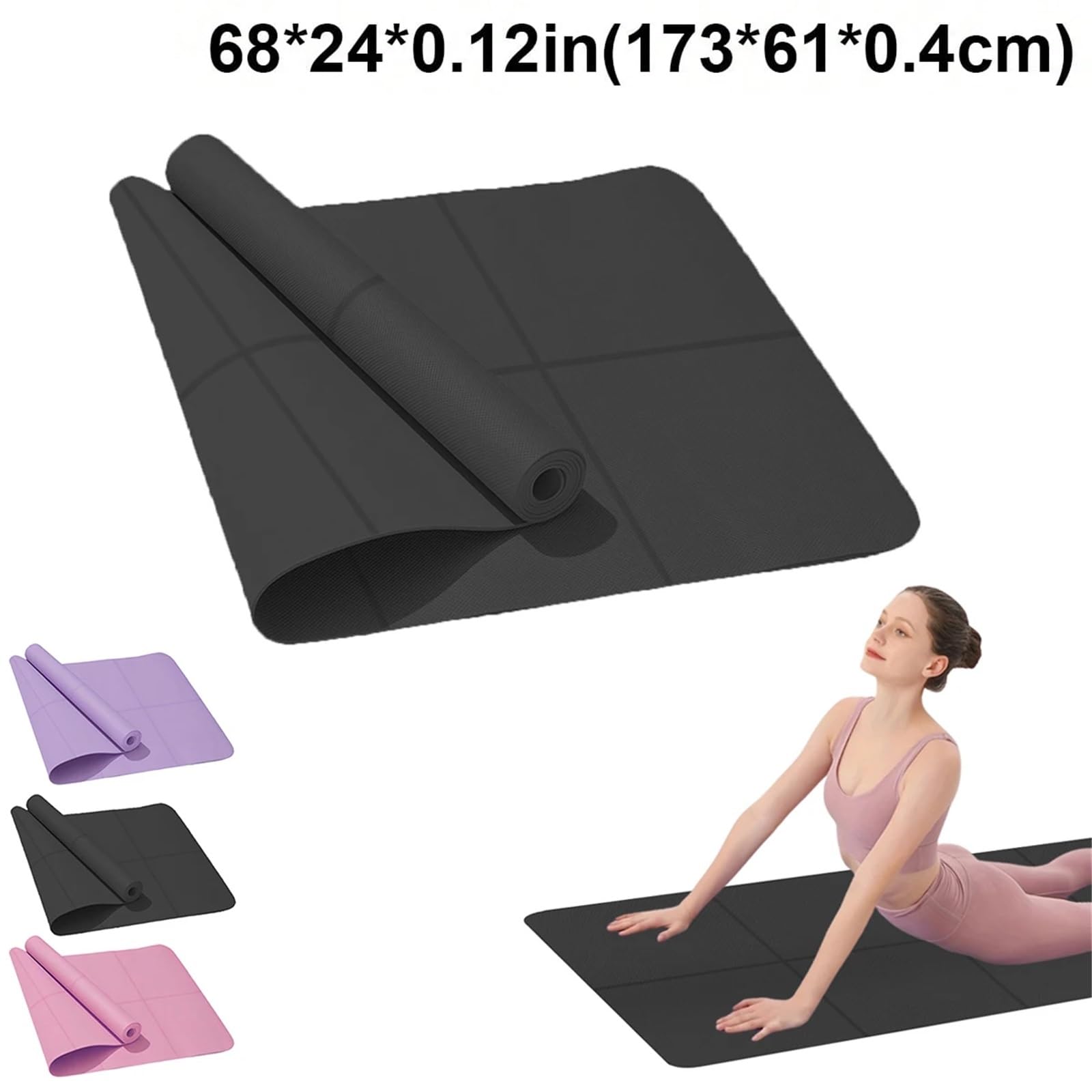 Tappetino Palestra Tappetino yoga sportivo fitness EVA schiuma confortevole spessore 4 mm e pilates ginnastica