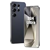 Unlocked Phone S24 Ultra Android Phone 8-core 8GB+256GB Cell Phone 7 inch HD Screen Mobile Phone 108MP+48MP Camera 6800 mAh Battery 5G Dual SIM (Titanium Black)