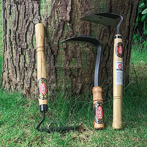Elegital Japanese Weeding Sickle,Very Sharp Edge Quick Work,Weeding Tool Manual Weeder,Sickle Garden Tool for Yard Gardening Tool (Beige-C) by H0MEii-T - Used condition - Image 7
