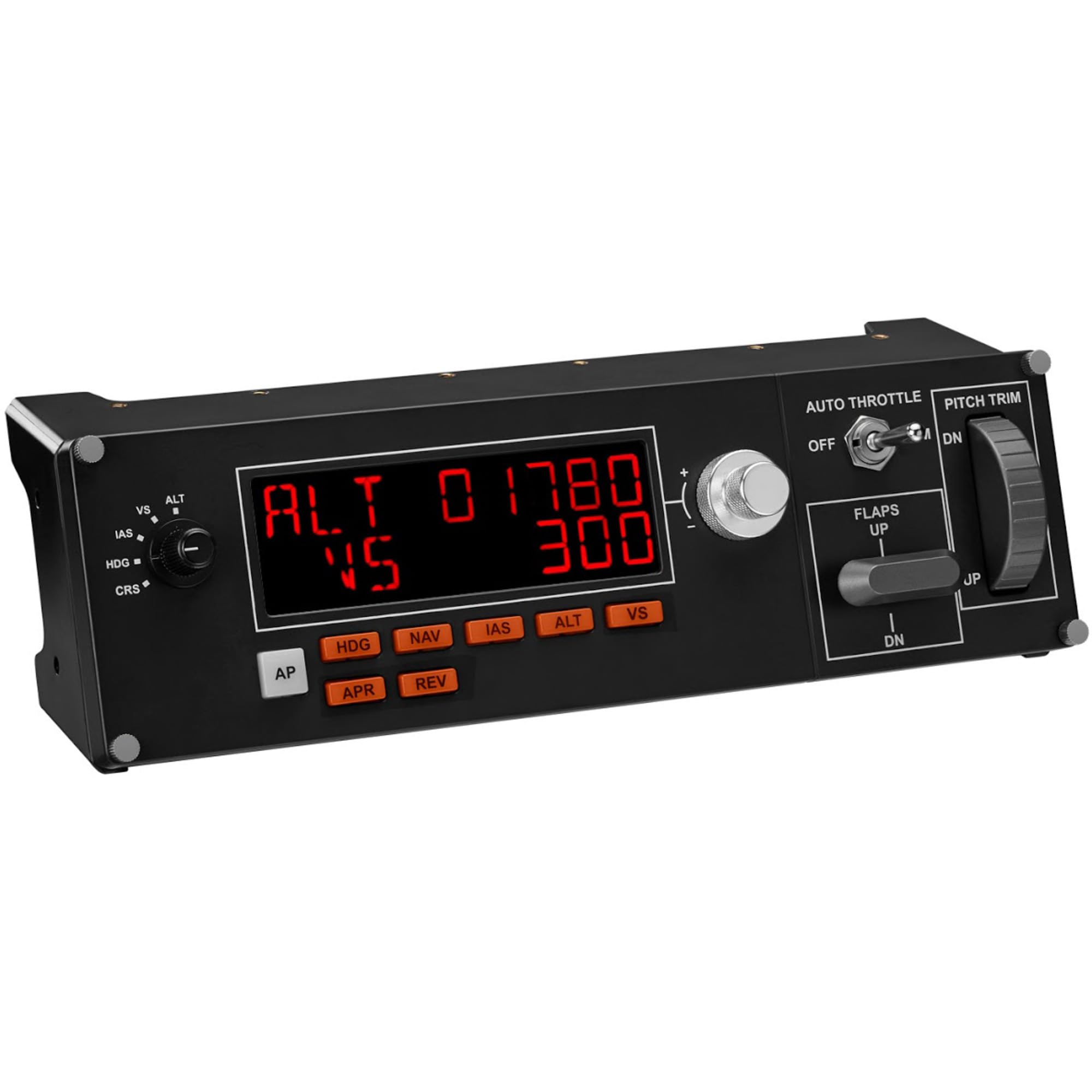 Logitech G Saitek Pro Flight Multi-Panel, Professional Autopilot Controller, LCD Display, Autopilot, Dedicated Controls, USB, PC - Black