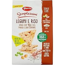 Doria – Semplicissimi Legumi e Riso – Snack Ceci, Fagioli e Soia Edamame – Confezione da 60 gr
