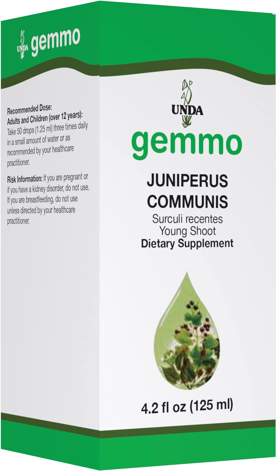 UNDA Gemmo Therapy Juniperus Communis | Juniper Young Shoot Extract | 4.2 fl. oz.