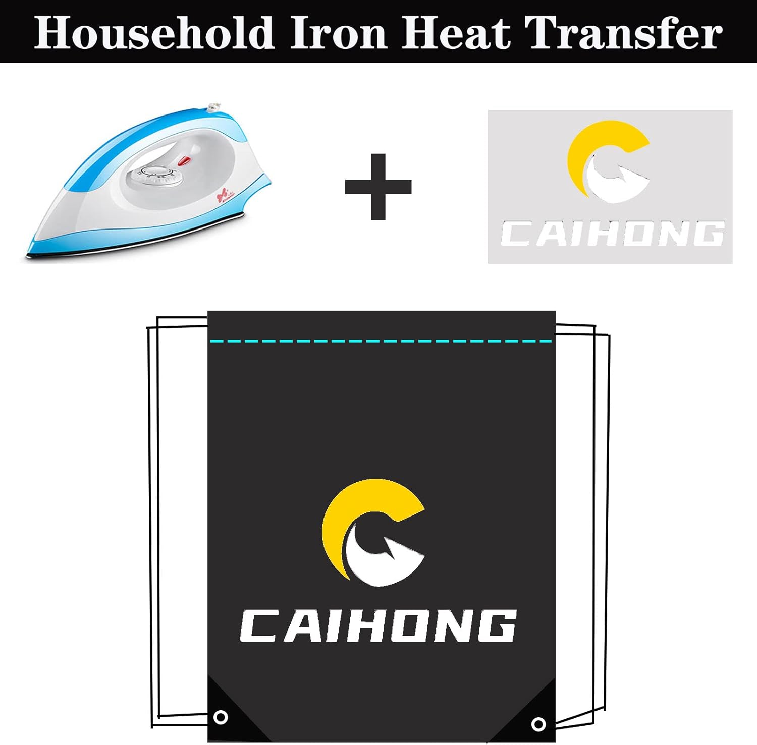 CAIHONG 100 Pack Drawstring Backpack Black Bulk Drawstring Bags Nylon String Backpack Gym Cinch Sack Backpack Sport Bag Draw String Party Bags for Men or Women - Image 6