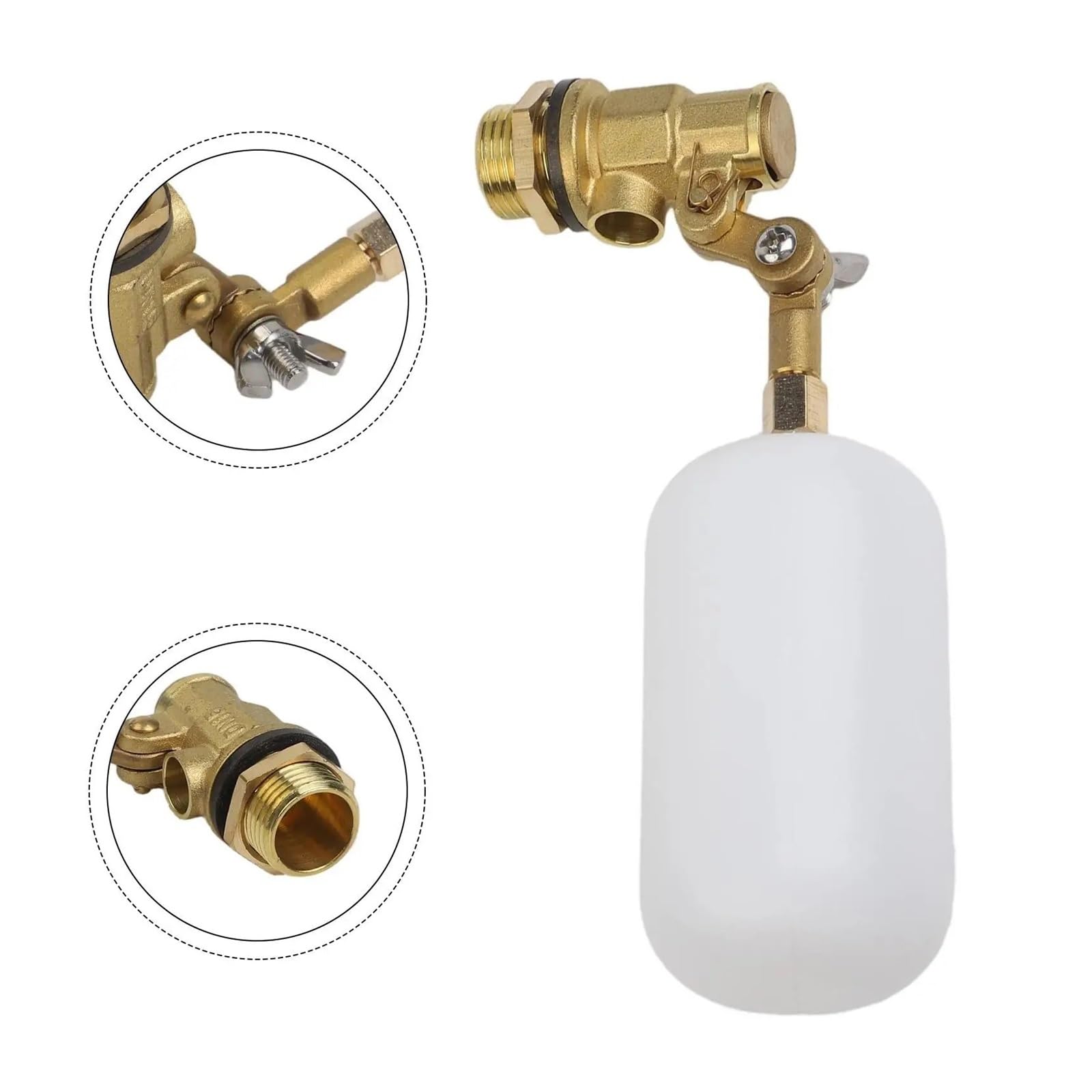 VáLvula Boya AutomáTica Válvula de llenado estanque para Tanque de Agua | Flotador automático for diseño de unidad única blanco amarillo