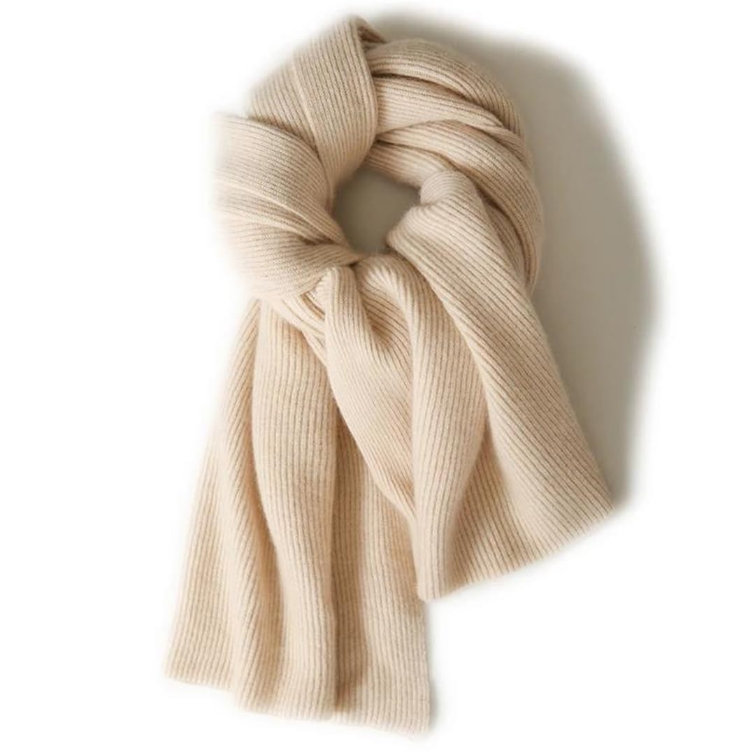 Bufanda de punto de cachemira para mujer, primavera, otoño e invierno, bufanda de punto suave y cálida