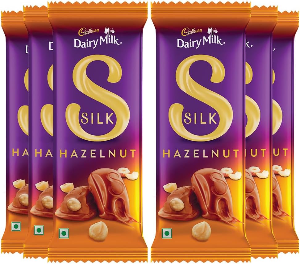 Cadbury Dairy Milk Silk Hazelnut Chocolate Bars, 54 g (Pack of 6)