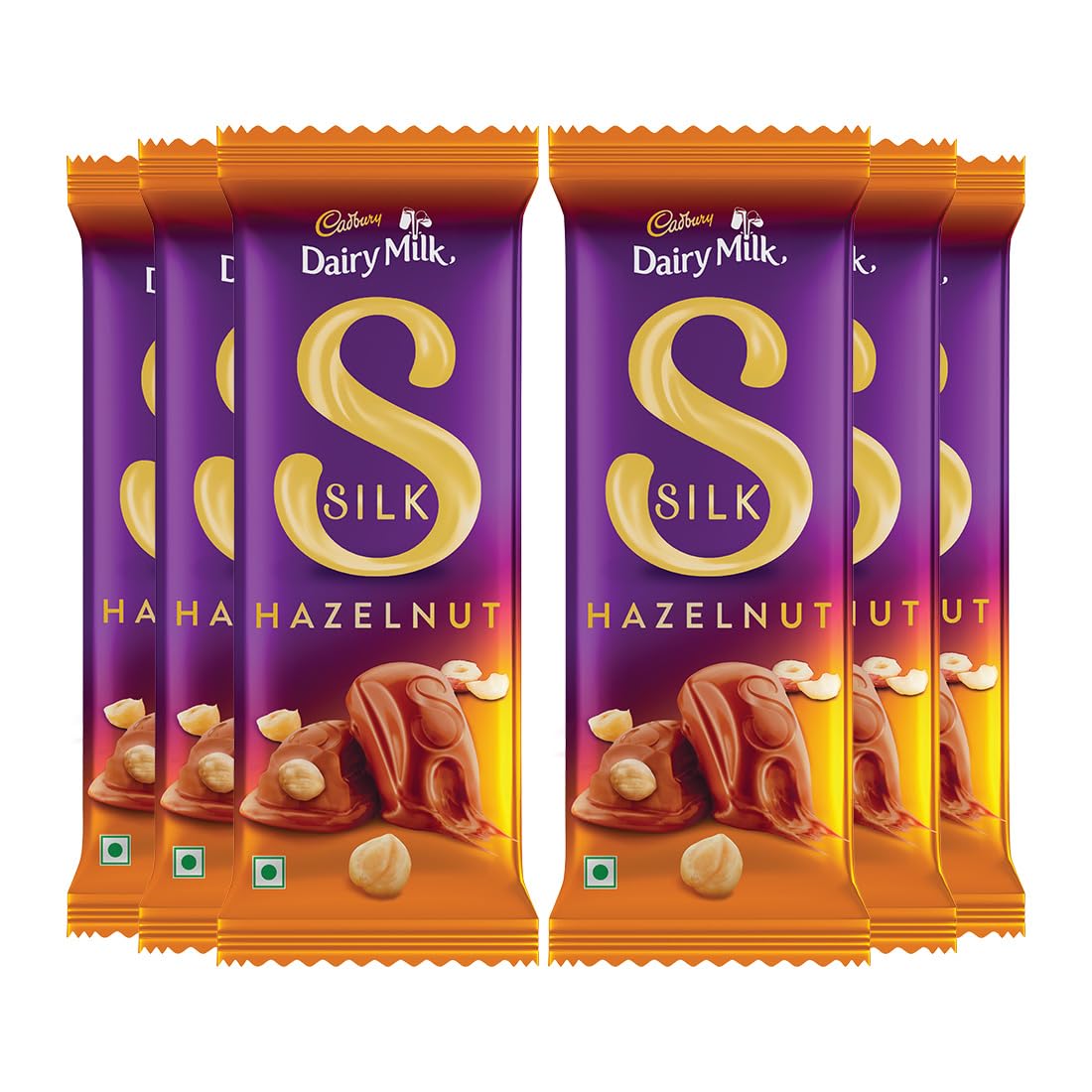 Cadbury Dairy Milk Silk Hazelnut Chocolate Bar, 54 Grams(Pack of 6)