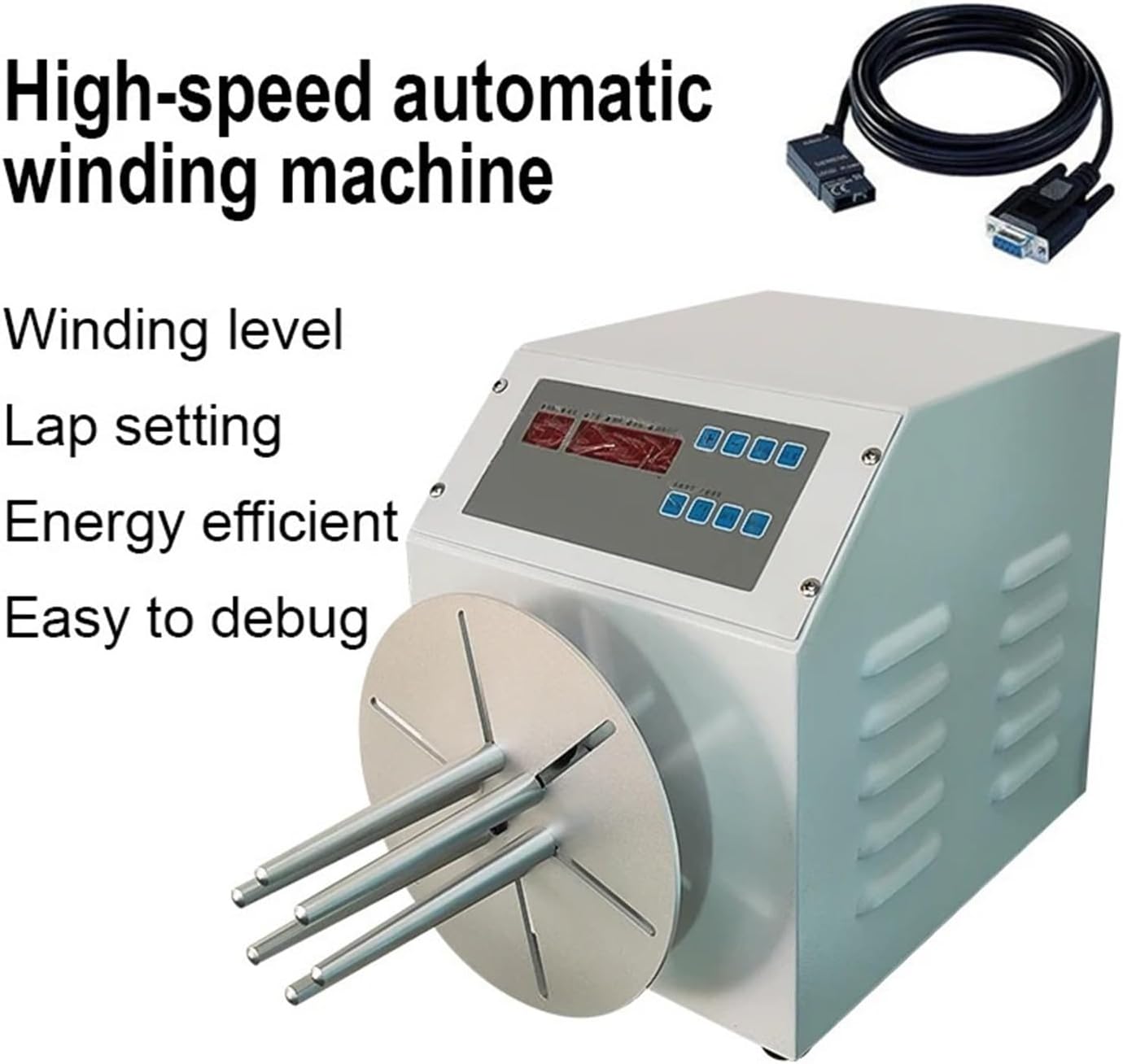 Yarn Ball Winder, Semi-Automatic Winding Machine, Wire Diameter 5mm Below 10M USB Telephone Line AC/DC Power Cord Winding Machine,for Knitting Enthusiast