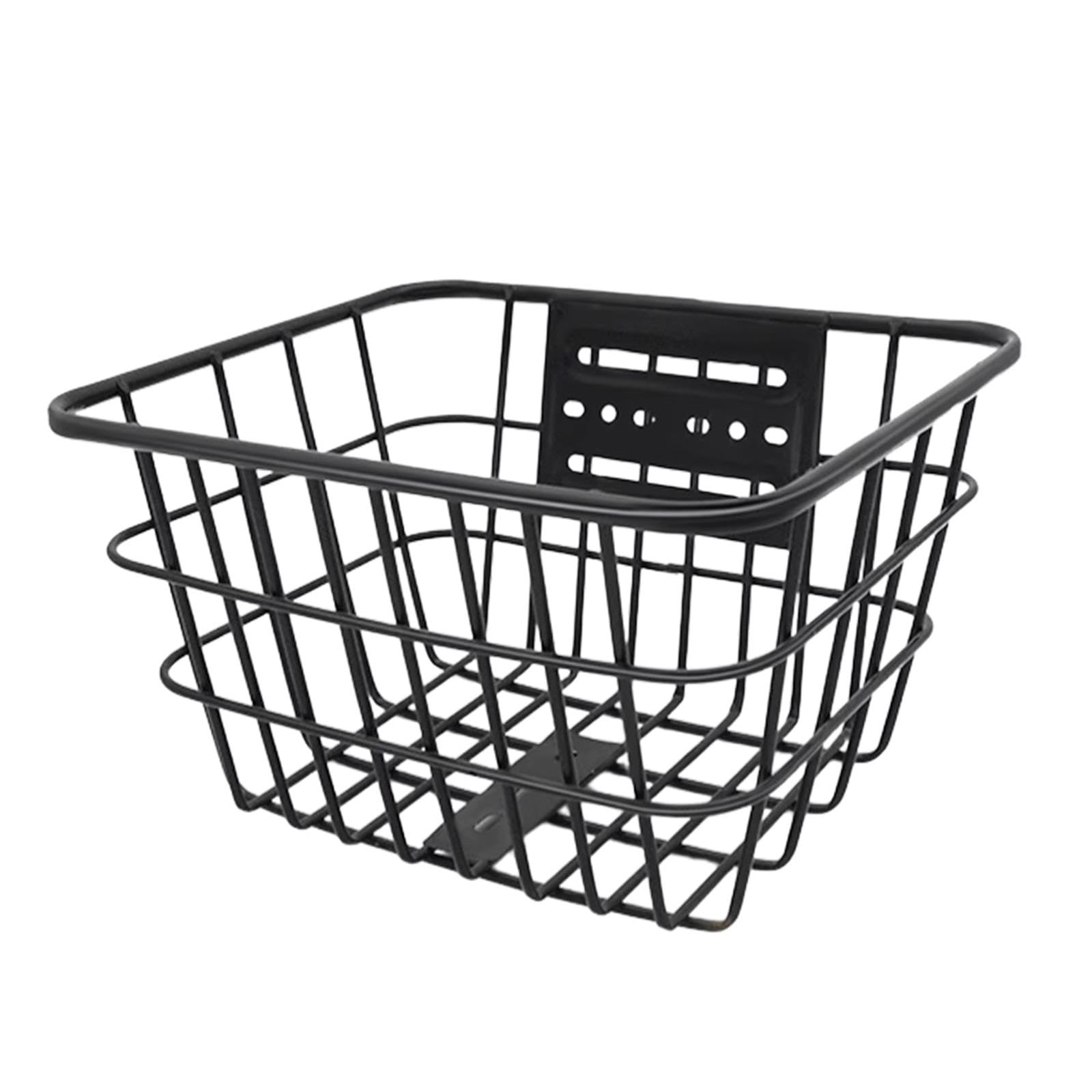 rockible Kids Bike Basket Front Handlebar Basket Lightweight Simple Carrier Storage Iron Wire for Boys Girls Street Bicycling Camping, Without lid