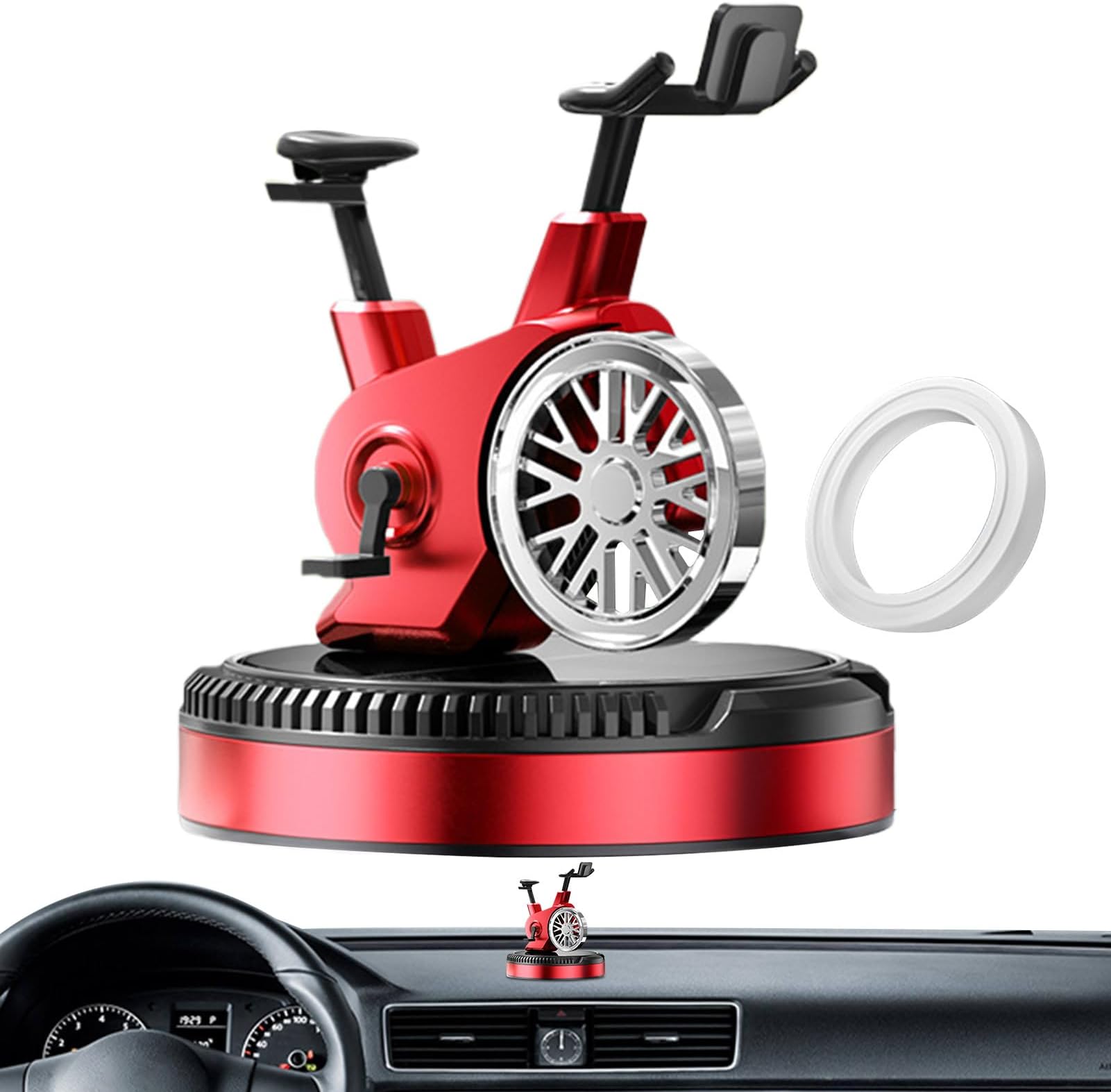 Solar Car Aromatherapy Diffuser,Cycling Shape Car Perfume Diffuser | Luxury Automotive Aromatherapy For Workplace Desk