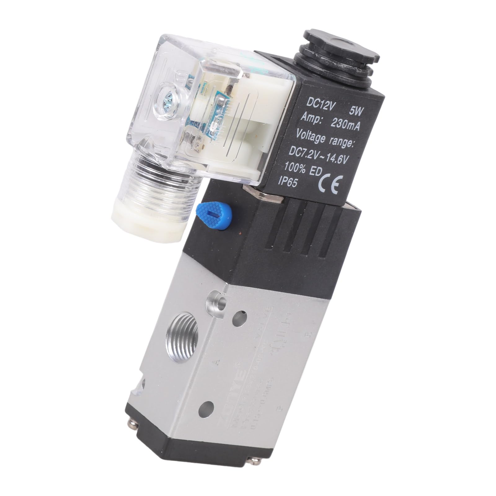 Alloys Construction Solenoid Valves 12V 2 Way 3 Port Design for Air Flows Regulation in Industrial Applications Stable Power Solenoid Valves
