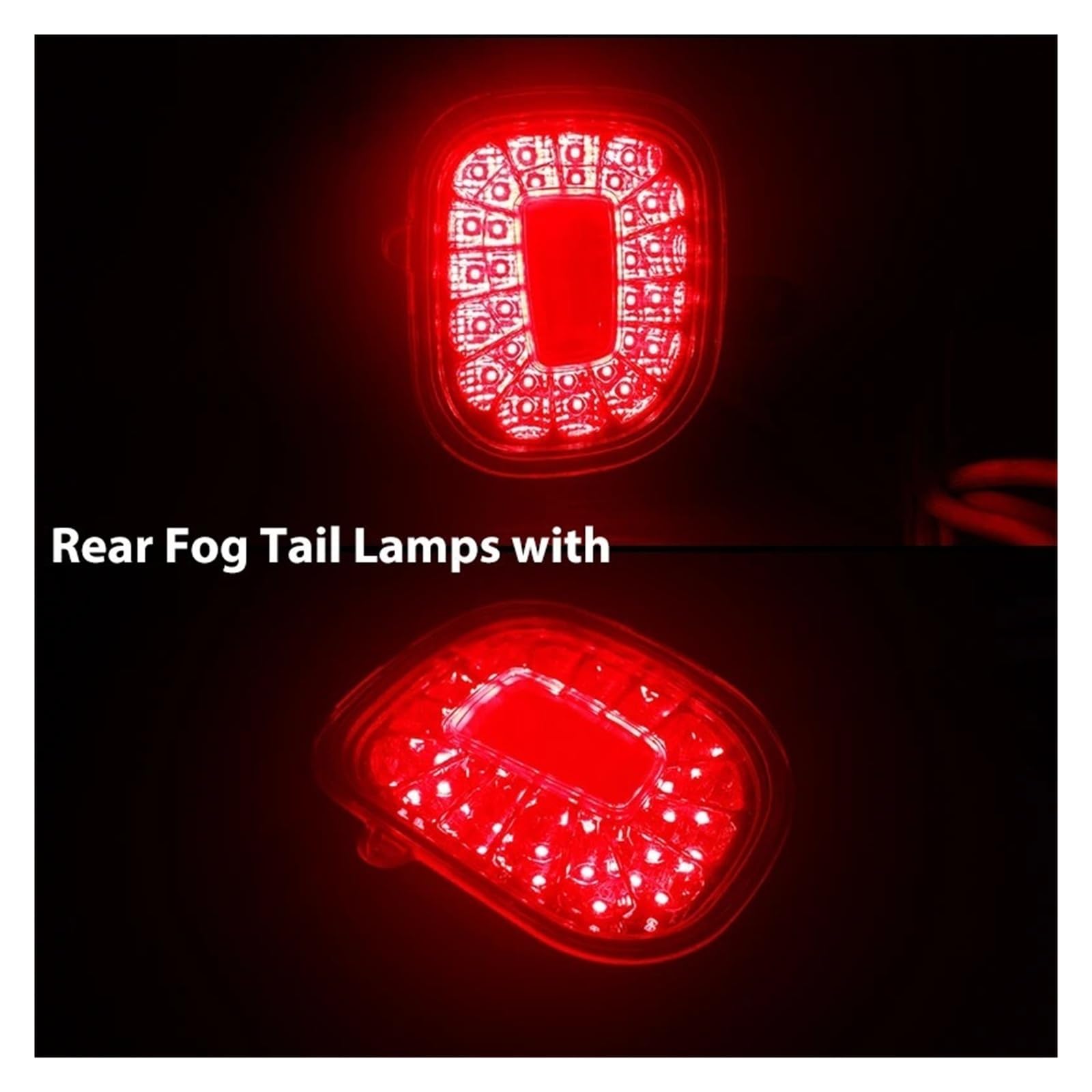 For Jeep Renegade 2015-2018 Paraurti posteriore Lampada senza lampadina Riflettore posteriore Luce di liquidazione Fendinebbia e luce di retromarcia bianca 2 pezzi(Red Lens)