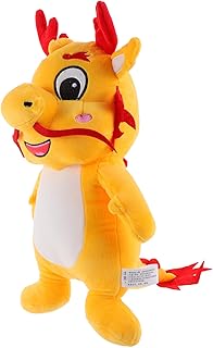 ibasenice Brinquedo De Pelúcia Dragão Brinquedos De Pelúcia Decoração Chinesa Decoração Amarela Boneca Dragão De Pelúcia Ano Estatueta De Pelúcia Dragão Brinquedo De Pelúcia