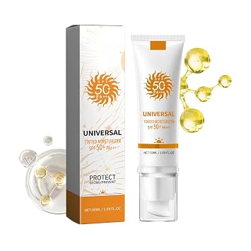 Universal Tinted Moisturizer Sunscreen with SPF 50+ PA+++, Anti-Aging Foundation Cream, 1.69 FL OZ 2025