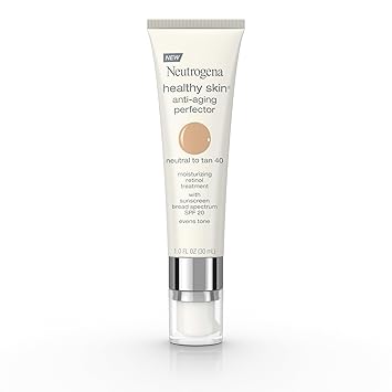 Neutrogena Healthy Skin Anti-Aging Perfector Spf 20, Liquid Retinol Treatment, 40 Neutral To Tan, 1 Fl. Oz.