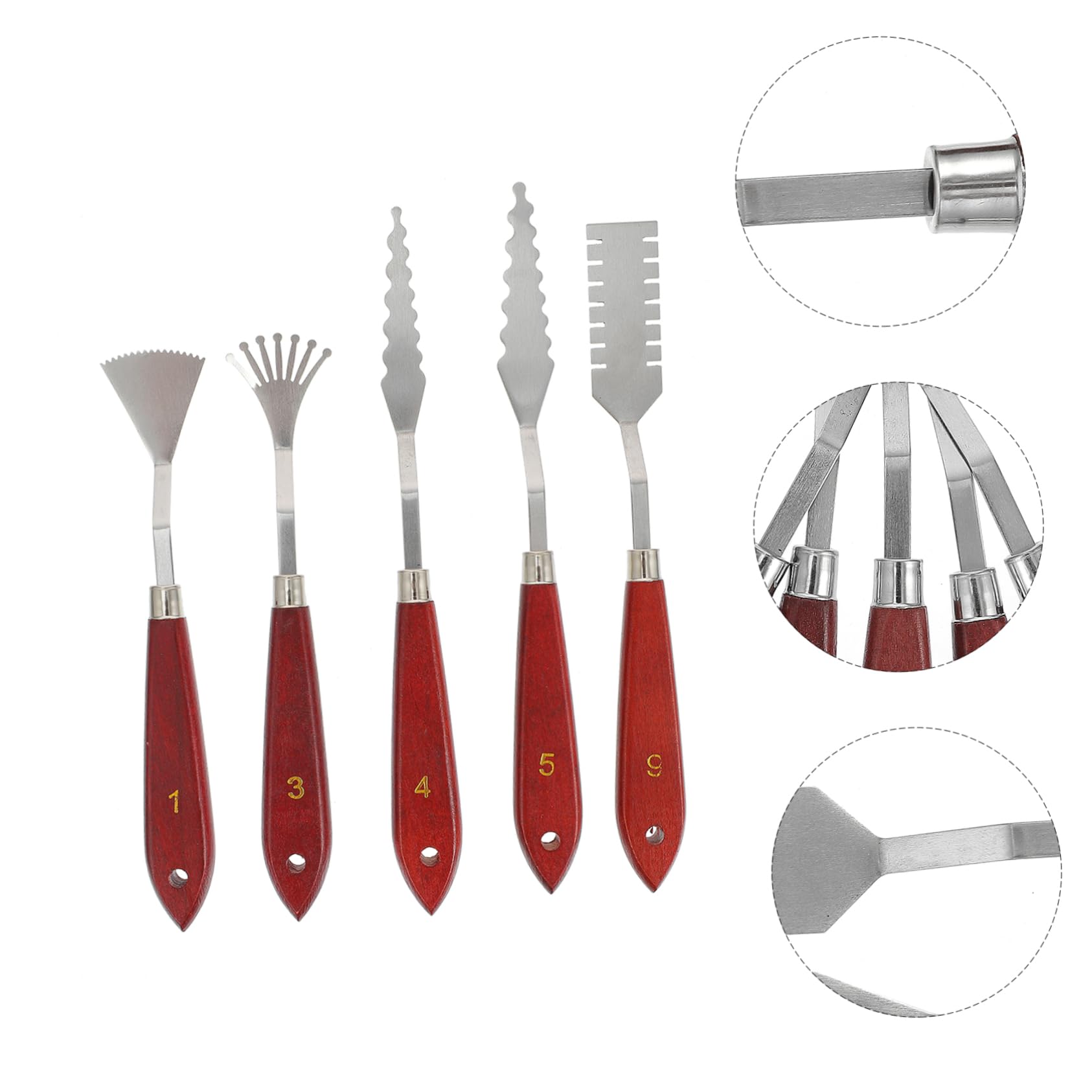 HAPINARY Art Painting Supplies 5pcs Paint Oil Painting Scraper Spatulas Knife Set