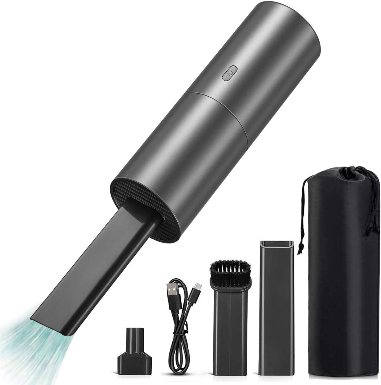 HONKYOB Cordless Vacuum,Mini Vacuum Cleaner Handheld Vacuum and Blower 2 in 1,Keyboard Cleaner,USB Rechargeable,Portable Car Vac Cleaner with Quick Charge,for Desktop,Car Interior and Other Crevices