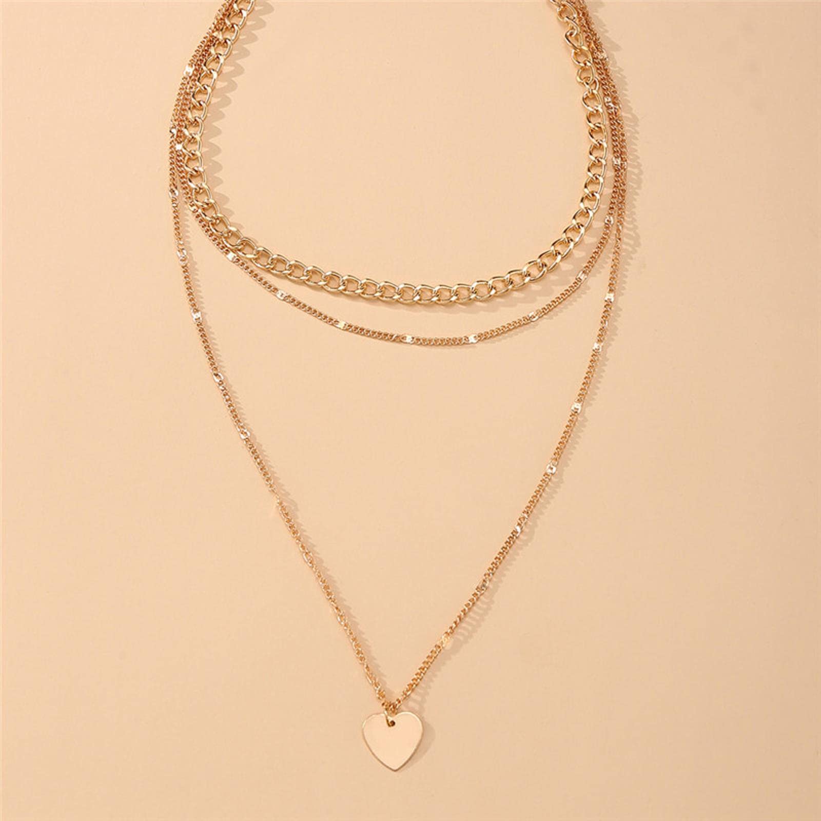 ZXCL Vintage Necklace on Neck Gold Chain Women Jewellery Layered