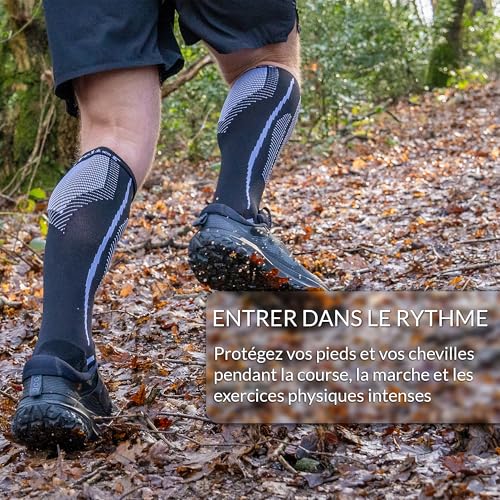360 RELIEF Bas de Contention Homme - Chaussettes de Contention Femme Pour Salle de Sport, Haltérophilie, Course à Pied - Bas de Contention Légers et Respirants Avec Sac à linge – vue 4