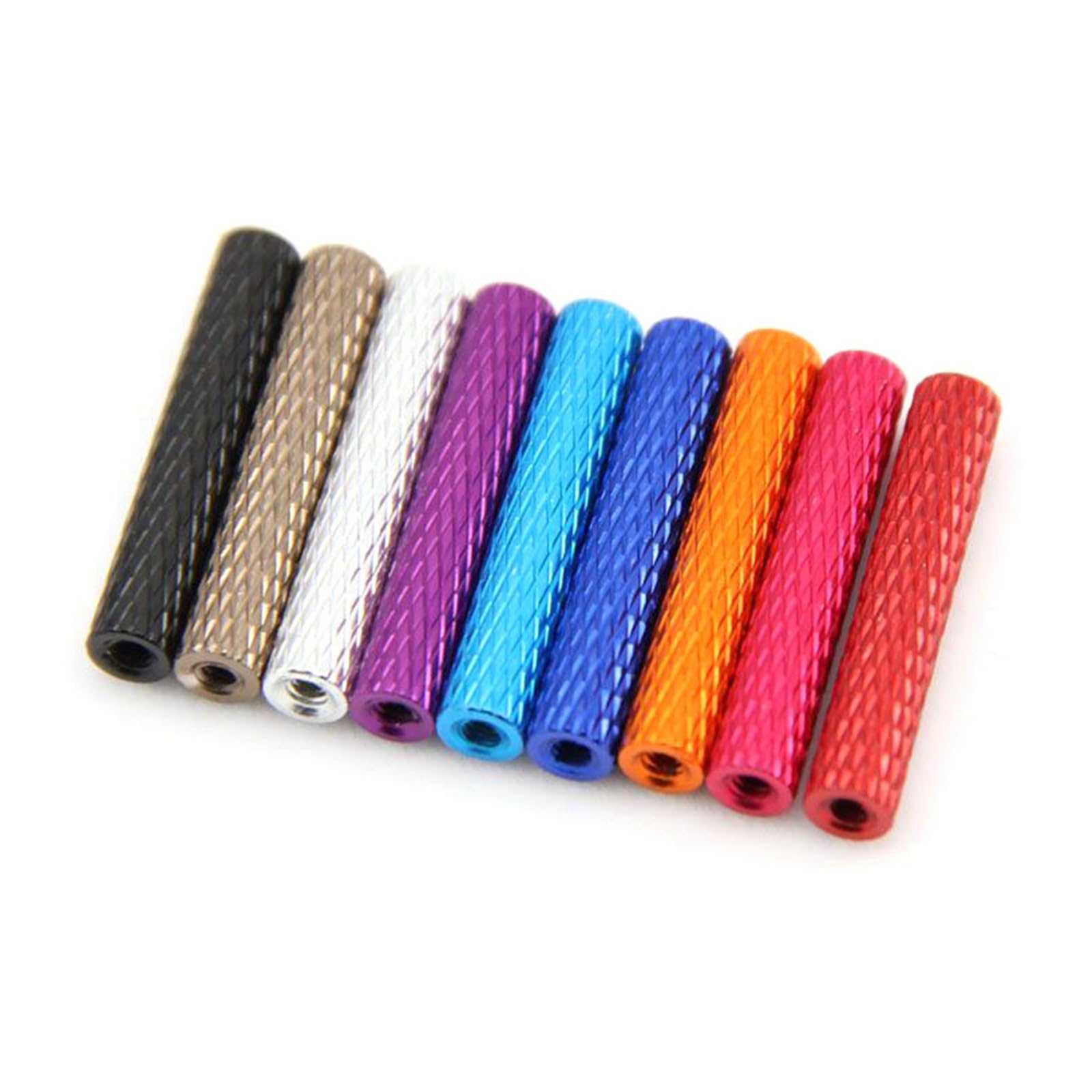 CHAOUYYZ Aluminum Standoff Spacer Knurled Round Column Pillar Stud/Red/M2*23.0Mm