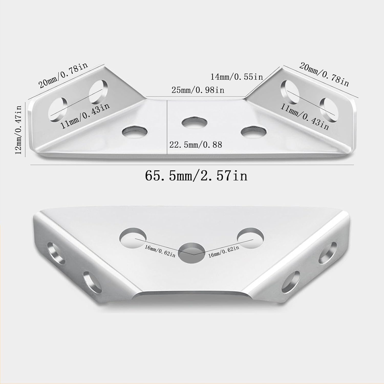 20 PCS Corner Braces for Wood Heavy Duty Multi Hole Furniture Corner Connectors Sturdy One Piece Design for Secure and Stable Furniture Assembly Corner Brackets for Home Office and DIY Projects