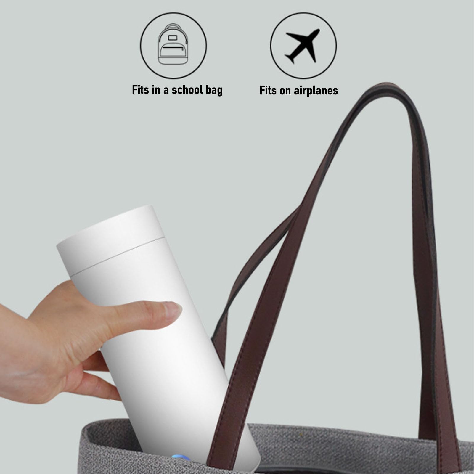 YUEHISY Travel Electric Kettle, Portable Small Electric Kettle with 400ML Capacity, Fast Boiling Water, Stainless Steel, Hot Water Boiler Heater (US Plug 110V)