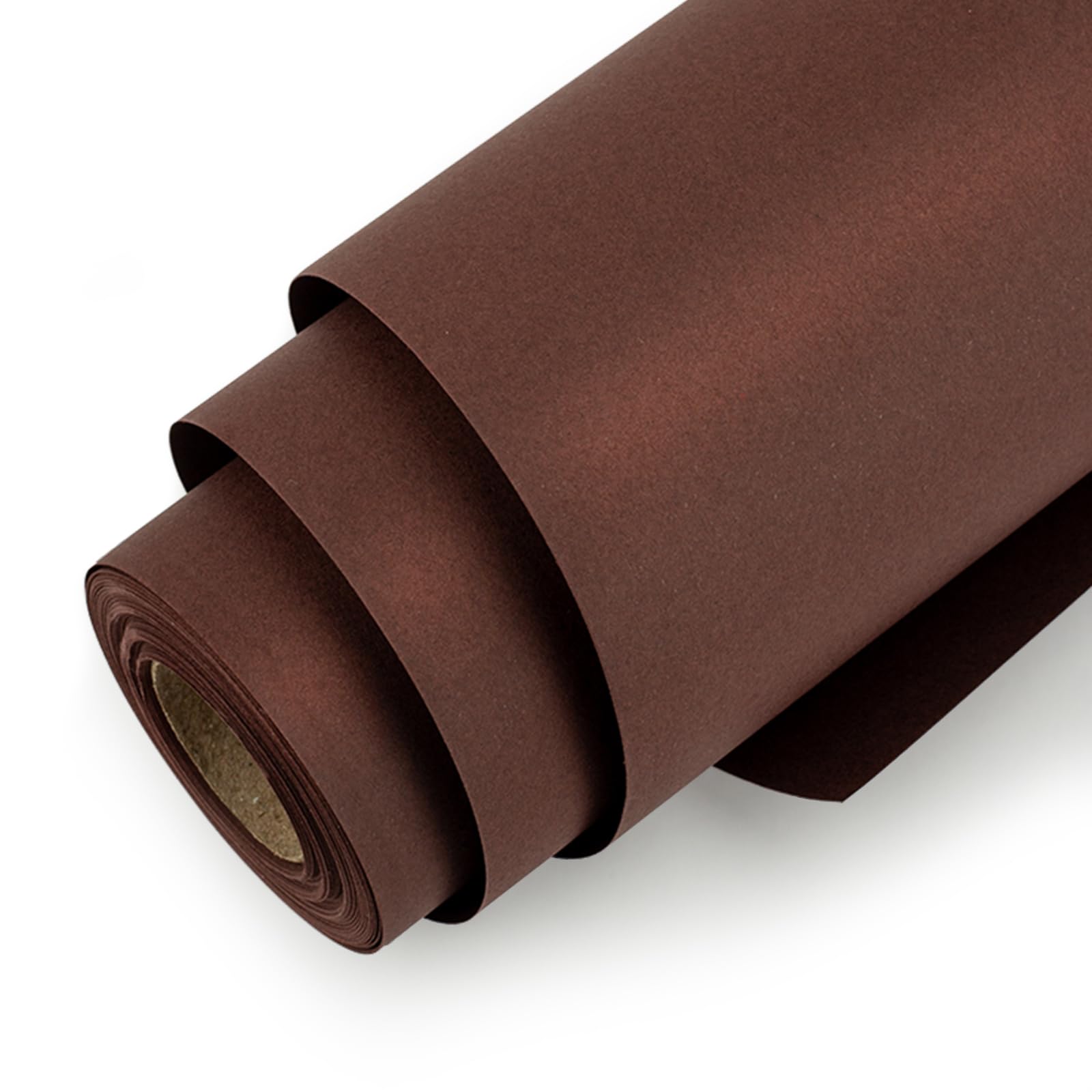 Homeral Kraft Wrapping Paper Roll-46.8 sq.ft.17in*32.8ft Chocolate Brown Solid Color Recyclable for Christmas, Wedding, Birthday, Baby Shower, Bridal Shower and More Occasions