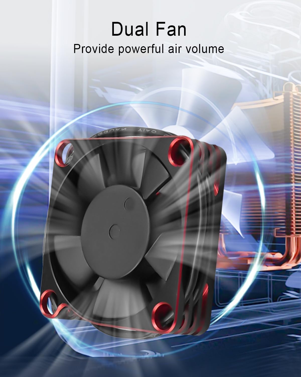 2 Pcs 35mm RC Motor Cooling Fan 21000RPM 8.4V, ESC Motor Cooling Fan Heatsink Fit for RC Car 1/8 1/10 1/12 Scale 3650 3660 540 550 Brushless Motor (Black Red)