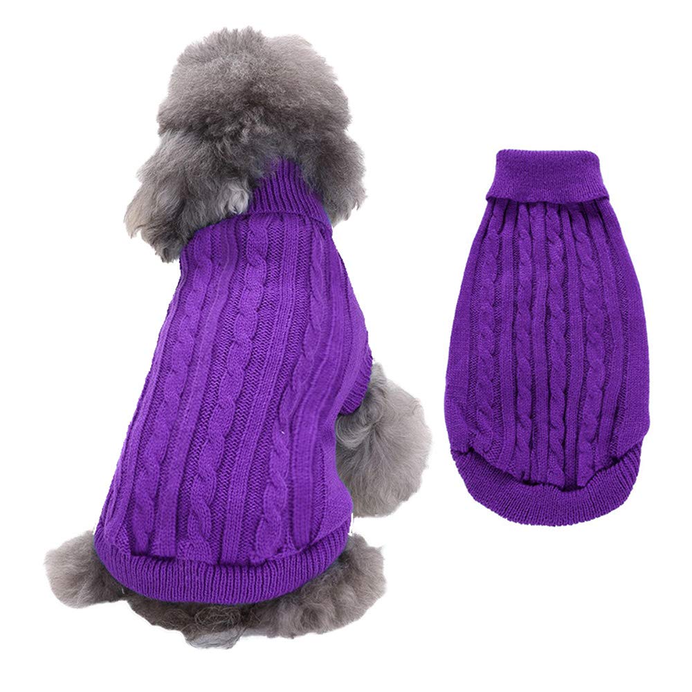 RayMinsino Dog pet Sweaters, Warm pet Sweaters, Cute Knit Solid Color Dog Sweaters for Small Dogs, Girls and Boys, Dog Sweater Coats, Warm Clothes for Puppies, Kittens and Cats