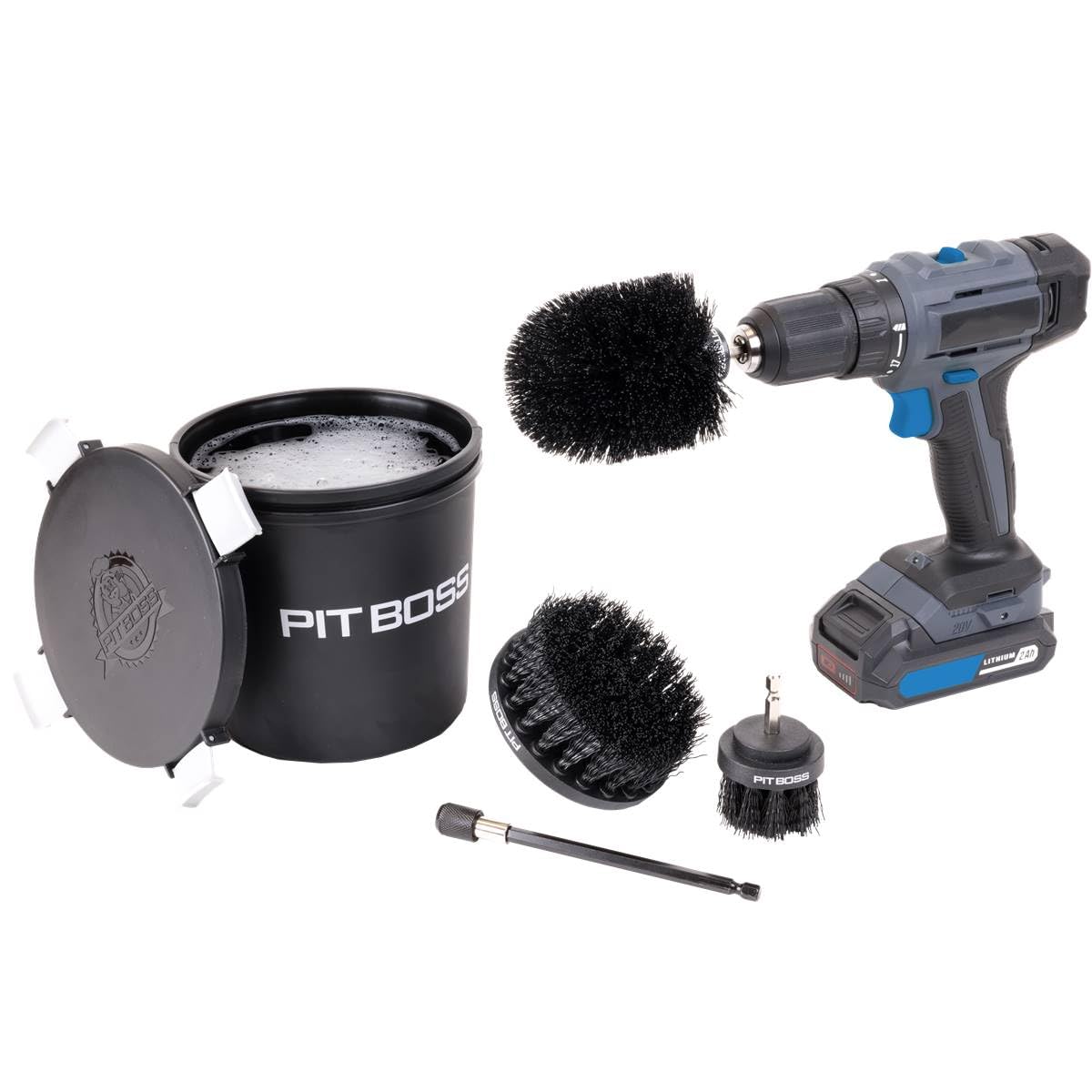 PIT BOSS Kit de Nettoyage BBQ 3 Brosses pour Visseuse