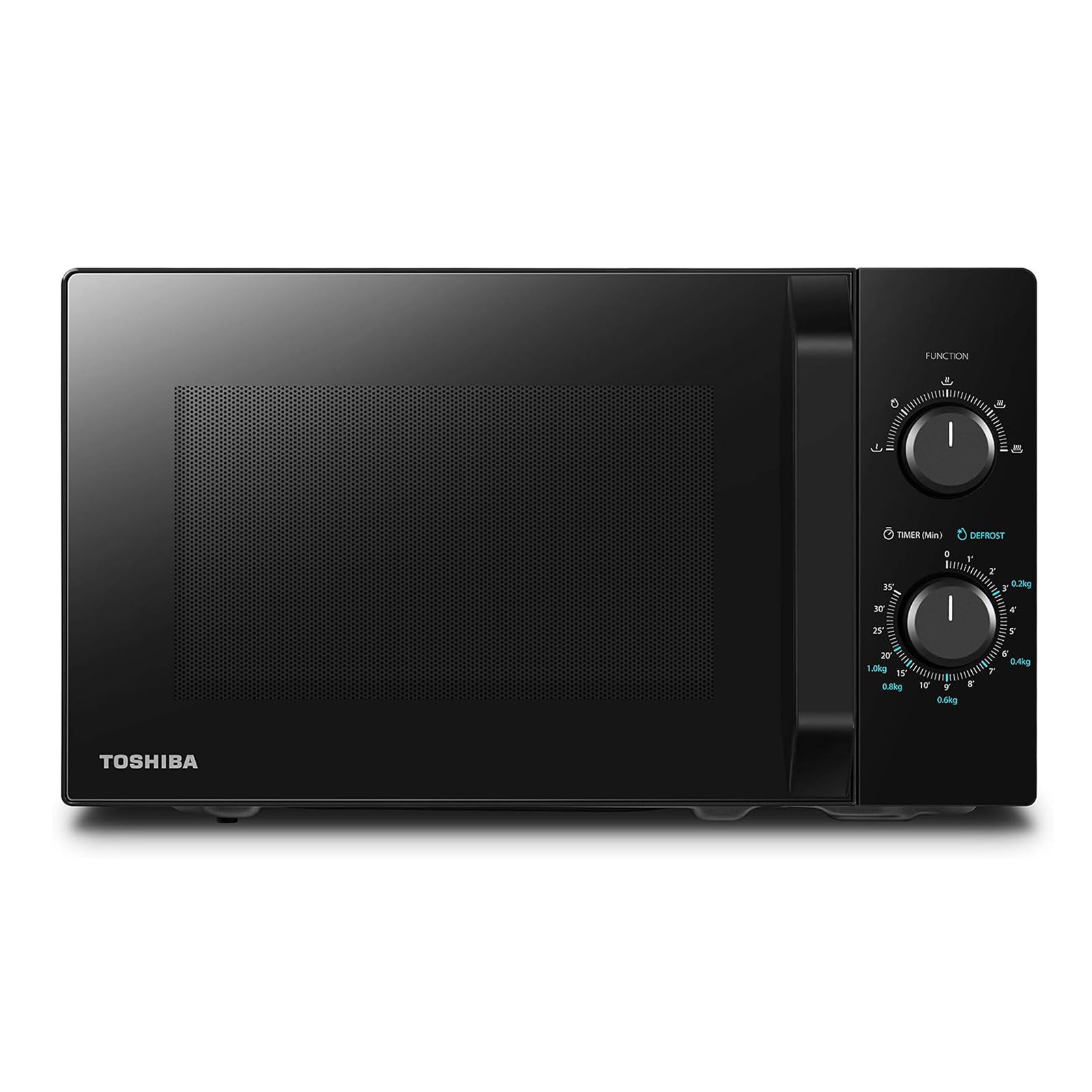 Toshiba Microonde MW2-MM20P(BK), Microonde a Piedi, 800 W, 5 Livelli di Potenza, con Scongelamento Facile, Illuminazione LED all'interno, Nero