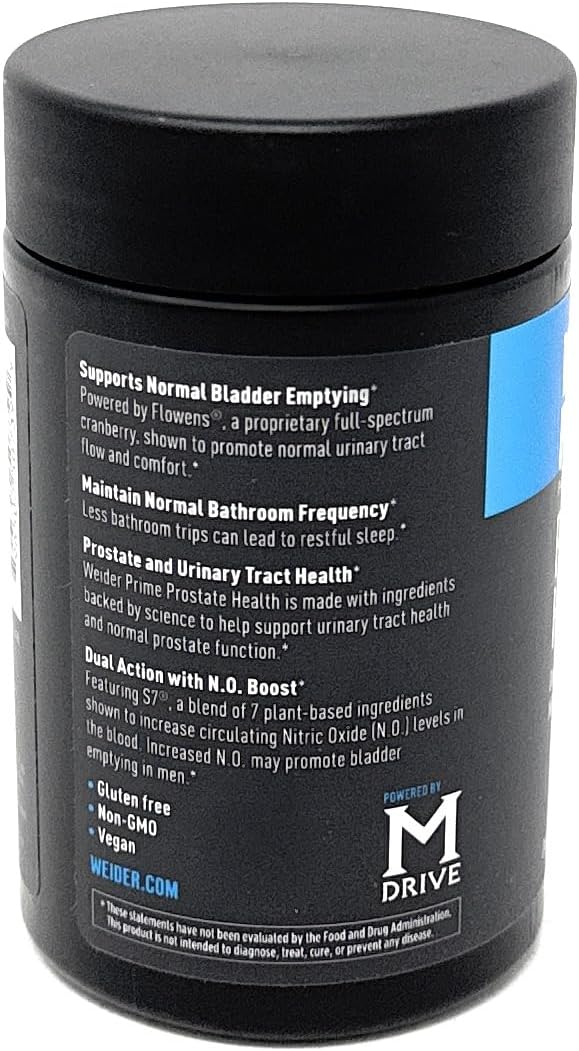 Weider Prime Prostate Health with Saw Palmetto, 120 Capsules
