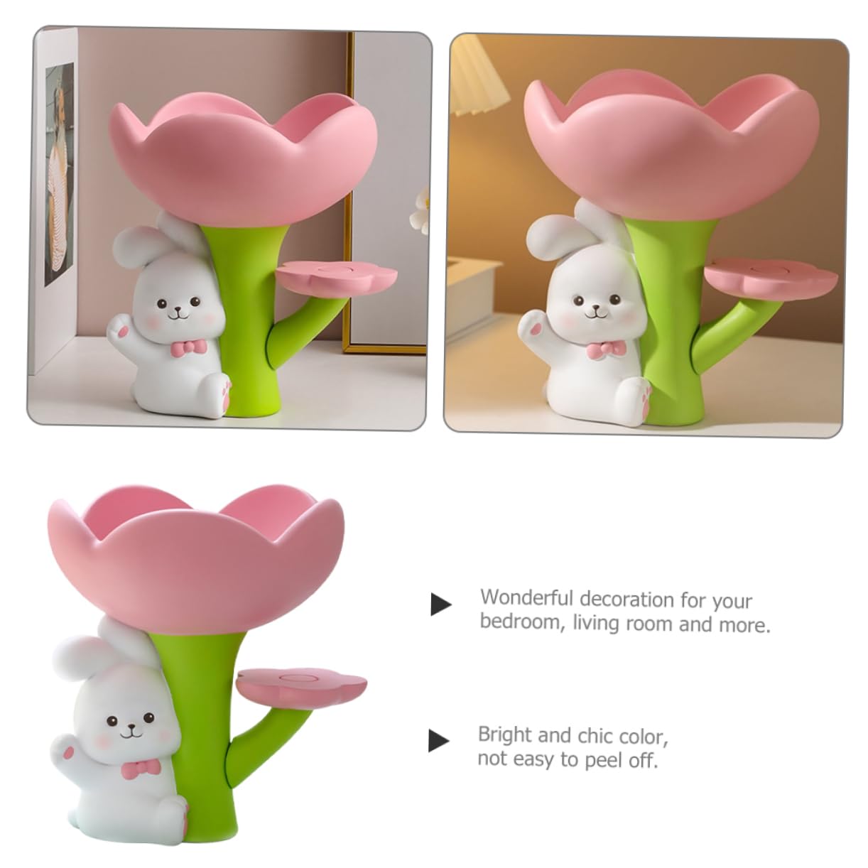 MAGICLULU Porte-clés Entrée Organisateur de Clés Plateau Porte-clés Forme de Lapin Vide-Poches Décoratif pour Maison