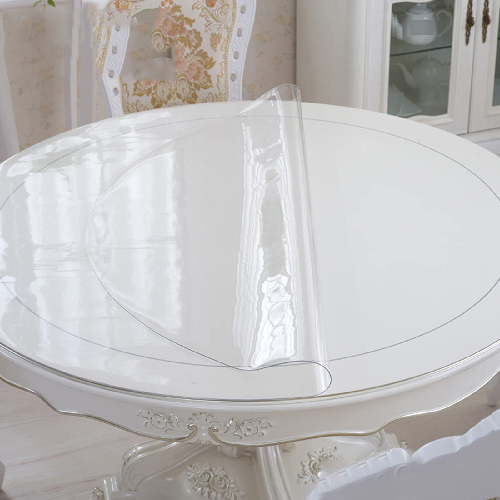 Nappe transparente en cristal de 3 mm d'épaisseur pour préserver vos tables