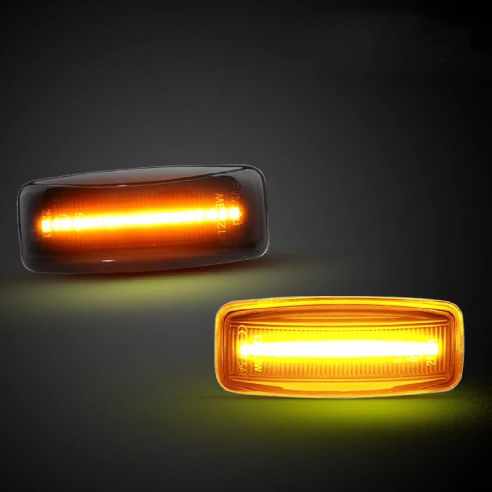 Luces intermitentes dinámicas Compatible Con Nissan Para Almera 2012-2015 Para Atlas 2007-2010 Para Presage 2003-2009 Luces Señal Giro Lámpara Marcador Lateral Coche(Black,Dynamic)
