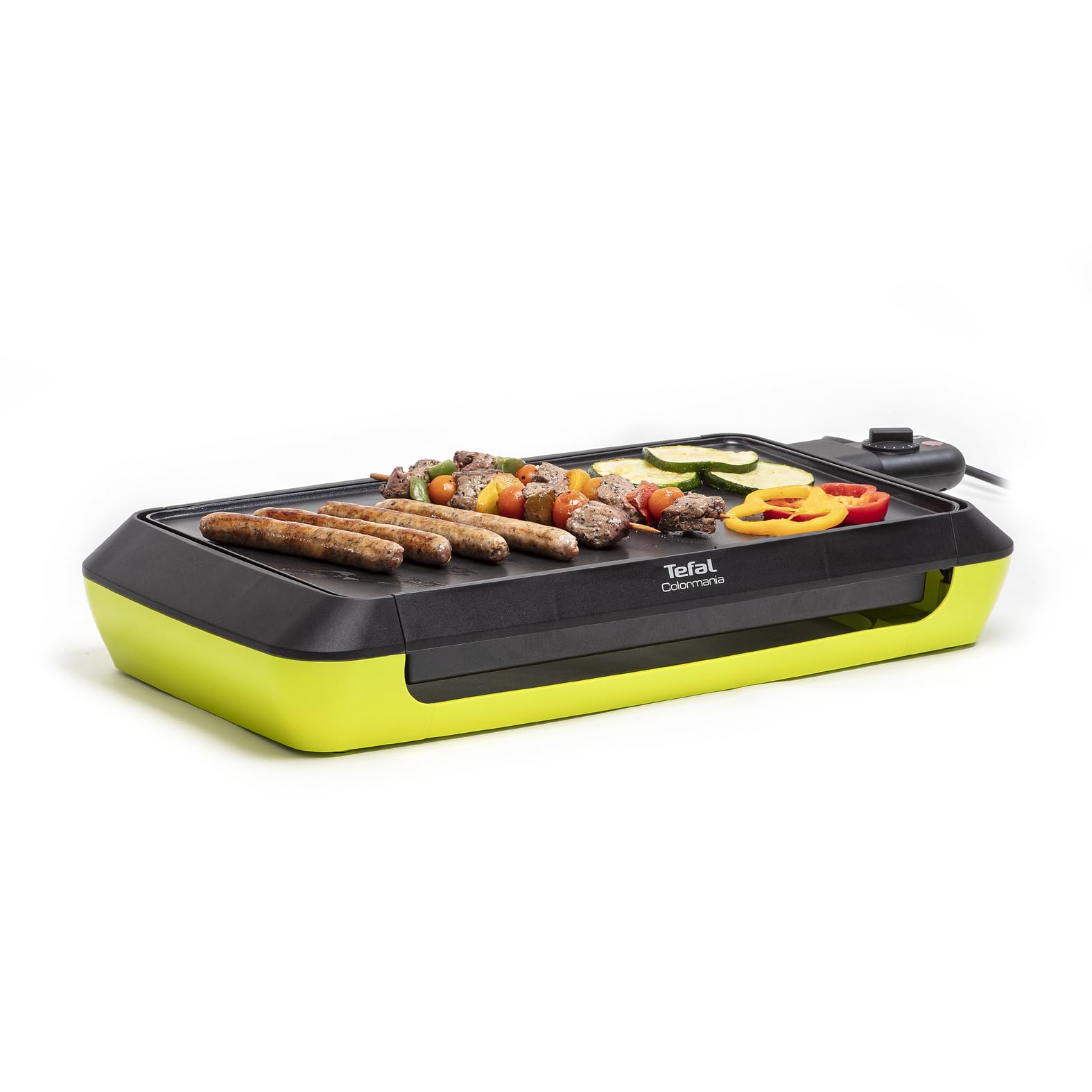 Tefal Colormania Plancha électrique, 2000 W, Revêtement antiadhésif, Jusqu'à 8 personnes, Compatible lave-​vaisselle CB660301