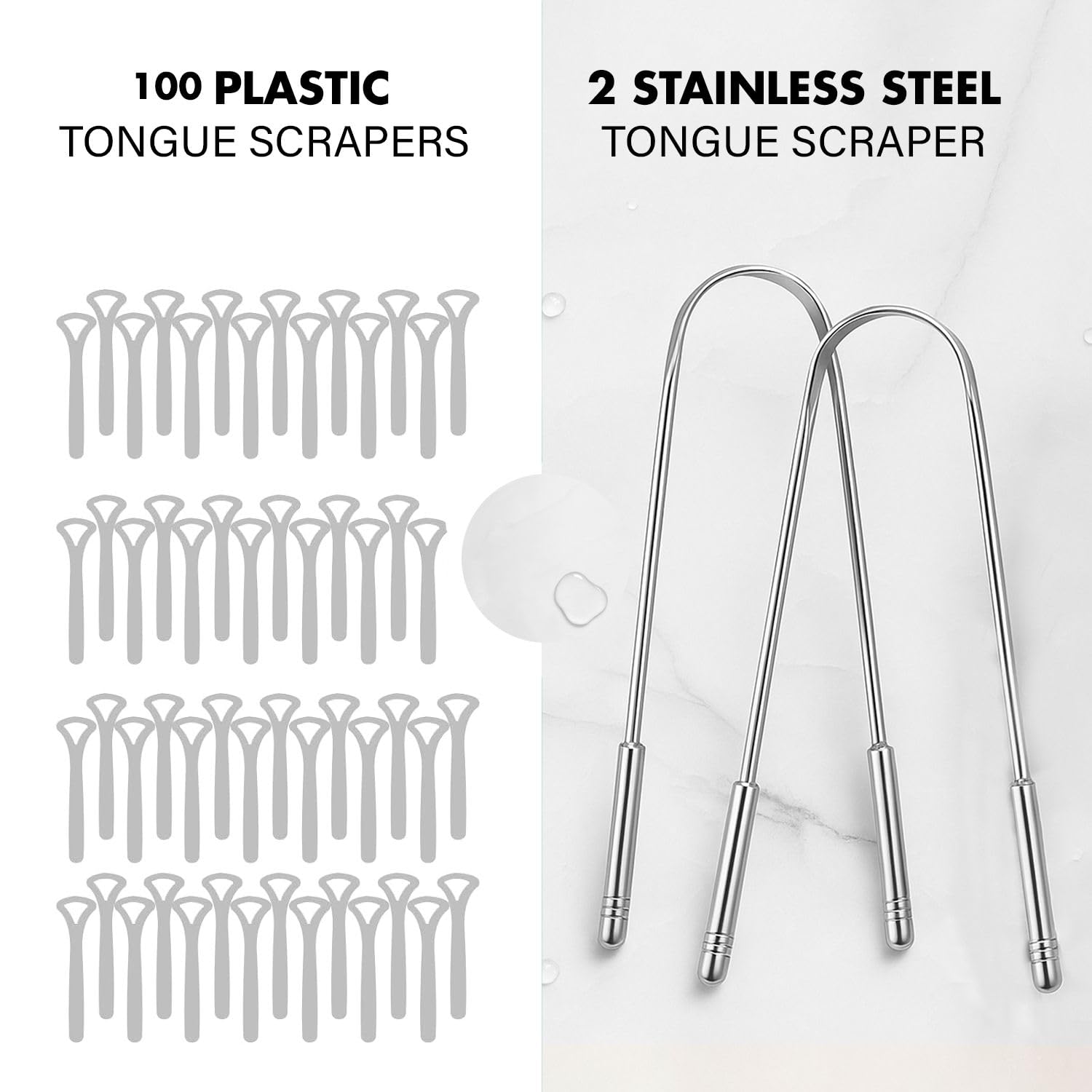 Pink Woolf U-Shaped Stainless Steel Tongue Cleaner (Pack of 2) - For Fresh Breath, Improved Taste Sense, Bacteria Removal | Ideal for Oral Hygiene & Travelling - Includes Case & Unique Mark - Image 4 thumbnail
