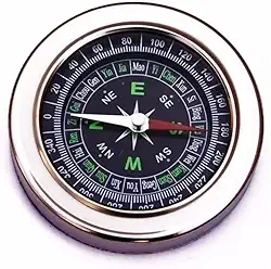 Bússola Profissional 6 cm - Metal para Camping, Pesca e Trilha - Ideal para Bolso e Aventuras