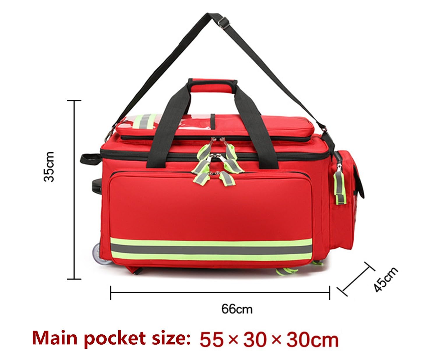 Botiquín De Rescate De Emergencia,Caja Médica con Carro,Botiquín De Primeros Auxilios Profesional, Tela Oxford Impermeable, Bolsa De Suministros Médicos, para Senderismo,Viaje,Campamento A