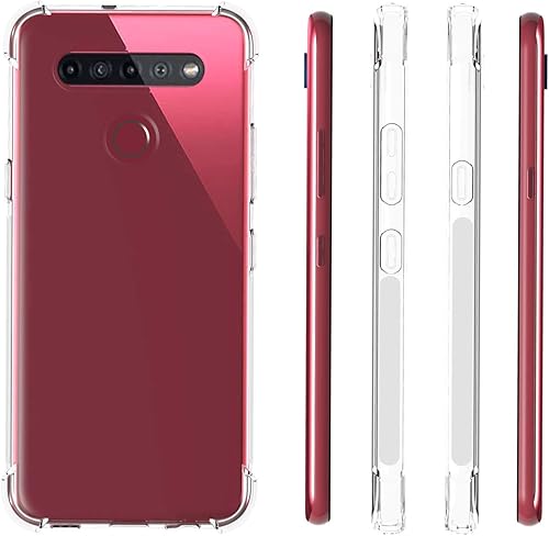Miniatura 2 de Funda para LG K51S Clear TPU Cuatro Esquinas Cubierta Protectora Transparente Suave Funda