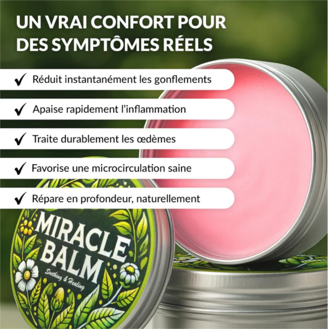 Baumelis Baume Miracle, Miracle Balm, Pour des jambes légères et sans œdèmes (1PCS)