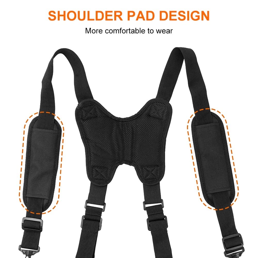 DONGKER Tirantes tácticos,Arnés de policía acolchado Nylon tirantes ajustables para cinturón de trabajo