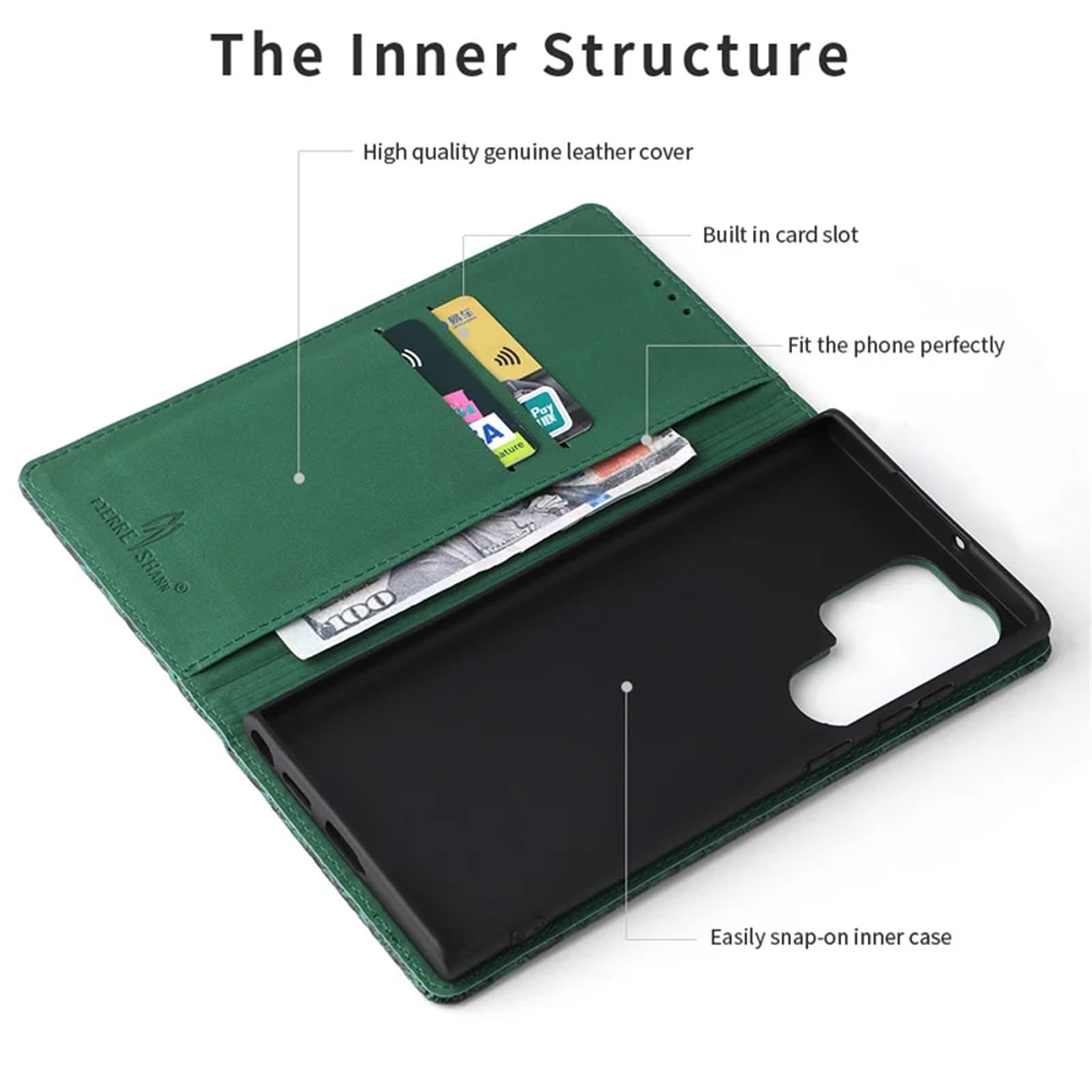 Etui portfelowe na telefon Samsung Galaxy S23 Ultra/S23 Plus/S23, prawdziwa skóra krokodyla, magnetyczne zamknięcie, etui folio flip z uchwytem na kartę kredytową, uchwytem na gotówkę,