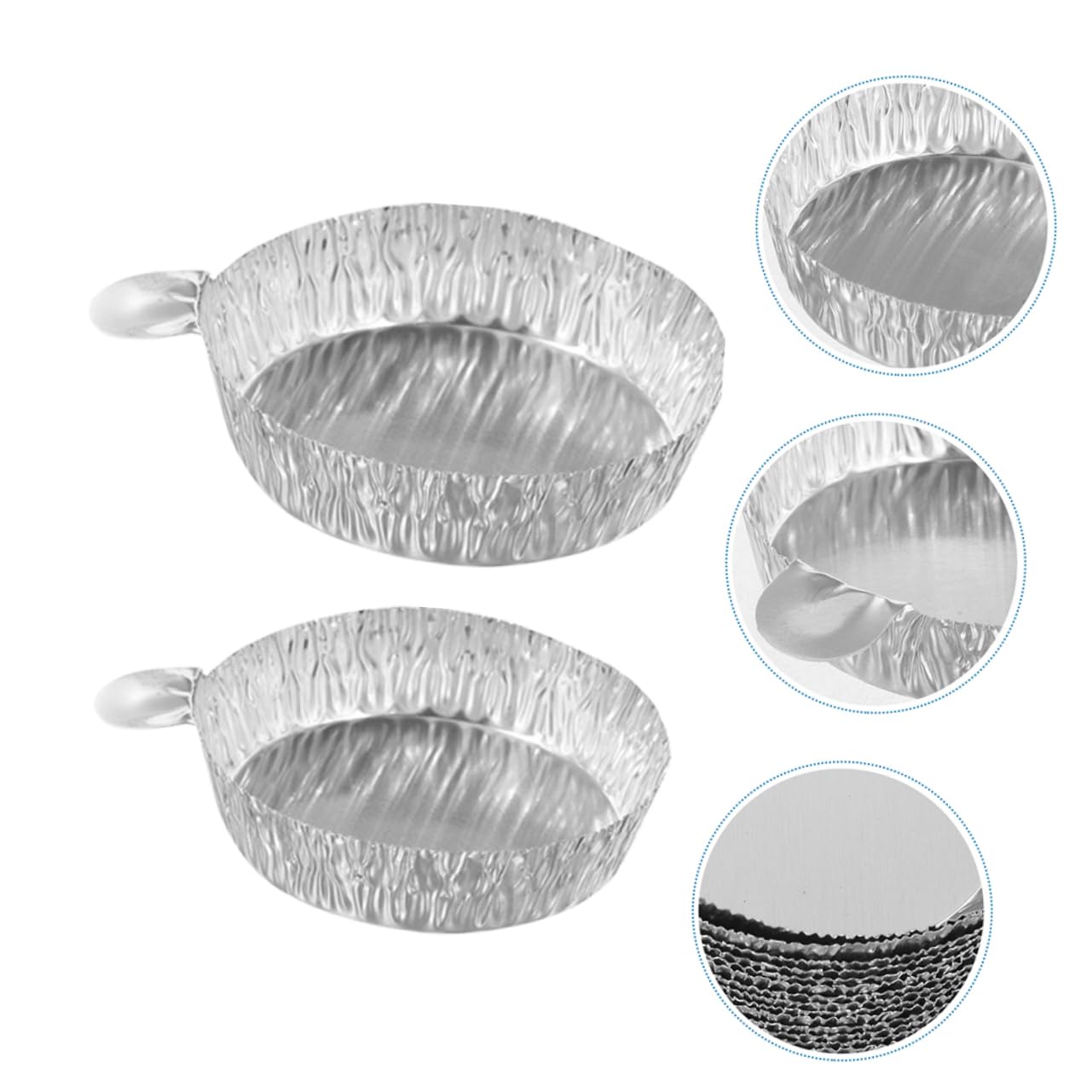 Cabilock 5 Set Piatto Per Pesare in Foglio Di Alluminio Pesatura Micro Campionamento Vassoi Scala Bakeware Misurare Pesa Barche Forniture Di Laboratorio Teglie Di Alluminio 50 Pezzi*5