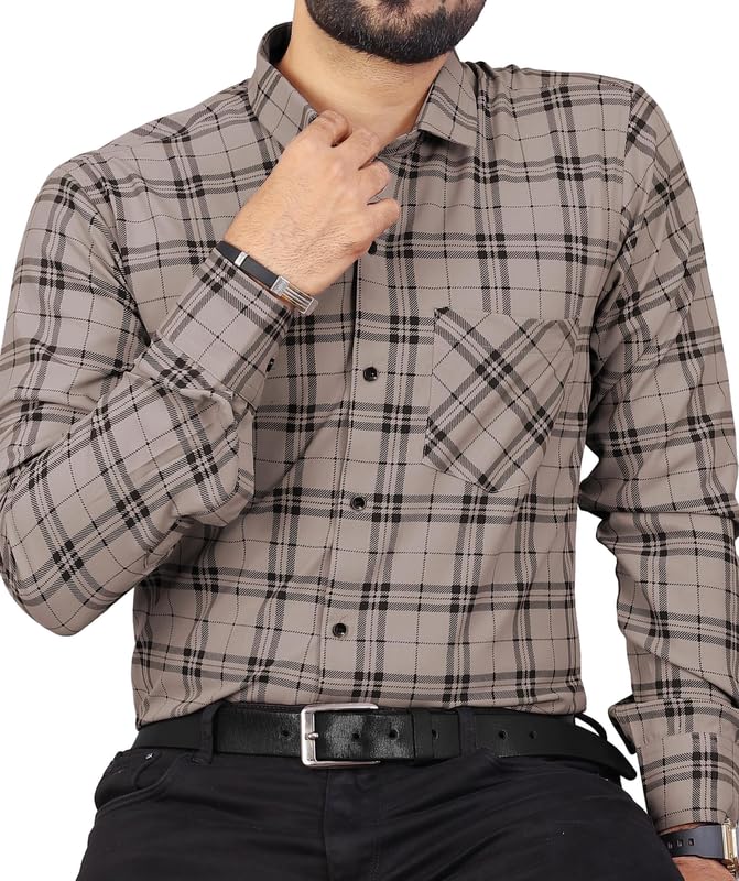 オシリス 確認用 SURHI Men's Checkered Casual Shirt – Stylish, Comfortable, and