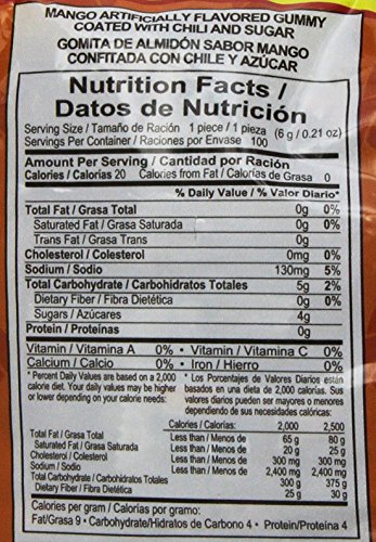 Pica Gomas Sabor Dulces Vero Chili Mango Flavor Mexican Candy