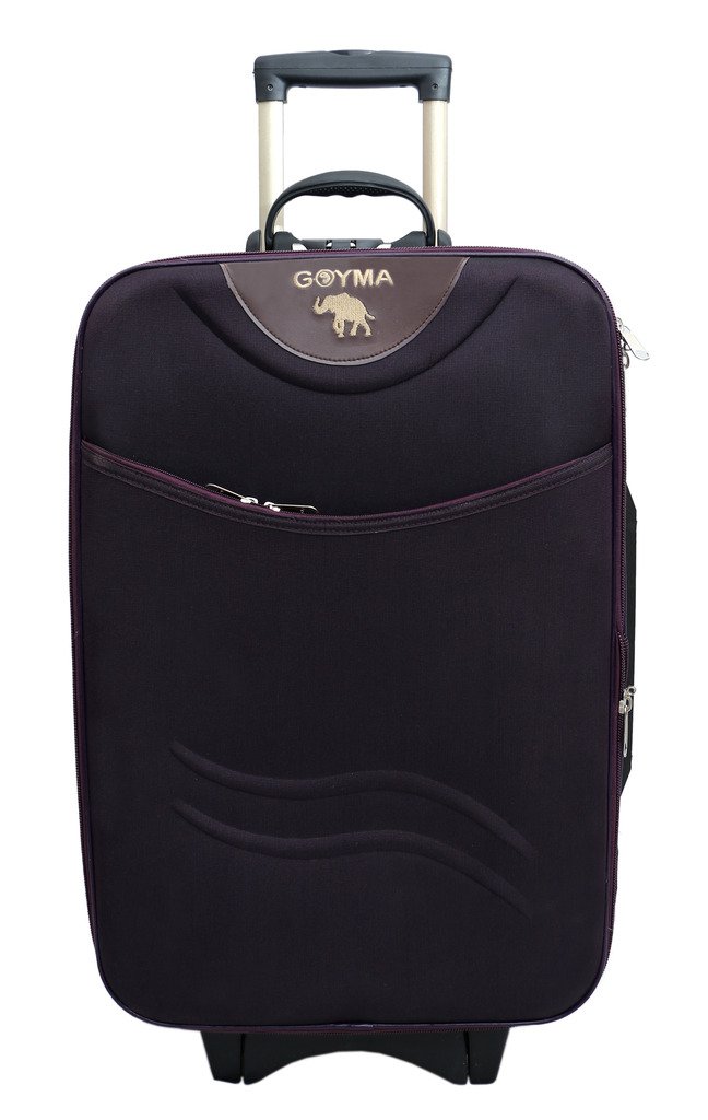 Goyma Stylish Hard Shell Expandable 24 Inches Purple Color Trolley Bag