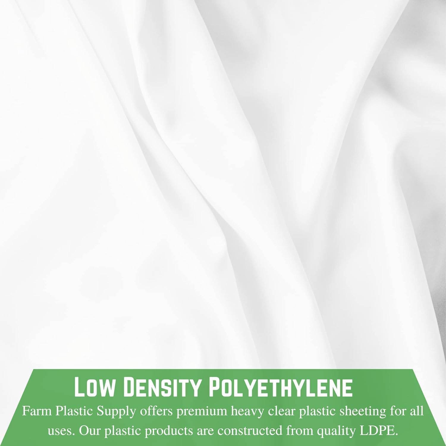 Farm Plastic Supply - White Plastic Sheeting - 7 mil - Thick Plastic Sheeting, Heavy Duty Polyethylene Film, Drop Cloth Vapor Barrier Covering for Crawl Space, White Boat Wrap (14' x 10')