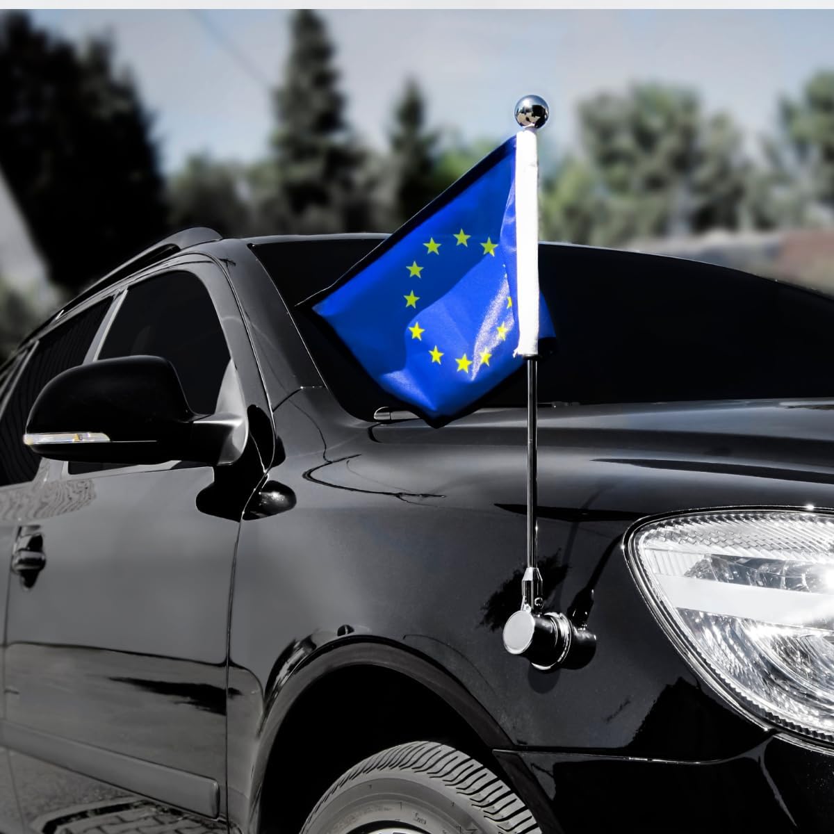 Car Flag Diplomat-Bayonet-Chrome