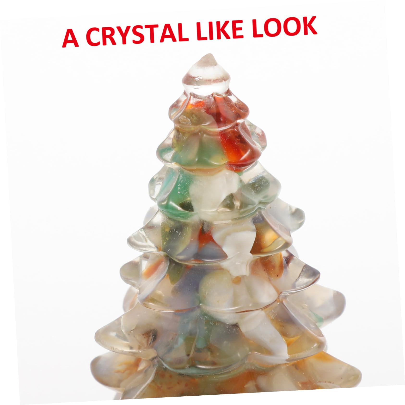 PRETYZOOM 5 Piezas Adornos para Arboles De Navidad Árboles De Mesa Adornos De Navidad Estatuilla del Árbol De Árbol De Epoxi De Mesa Decoración De Navideña Resina Sintética